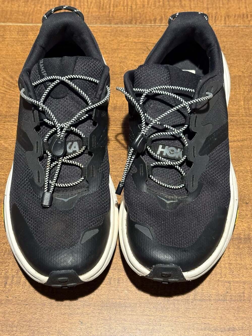 HOKA Transport Cordura Black Alabaster Athletic Shoes women’s size 8B